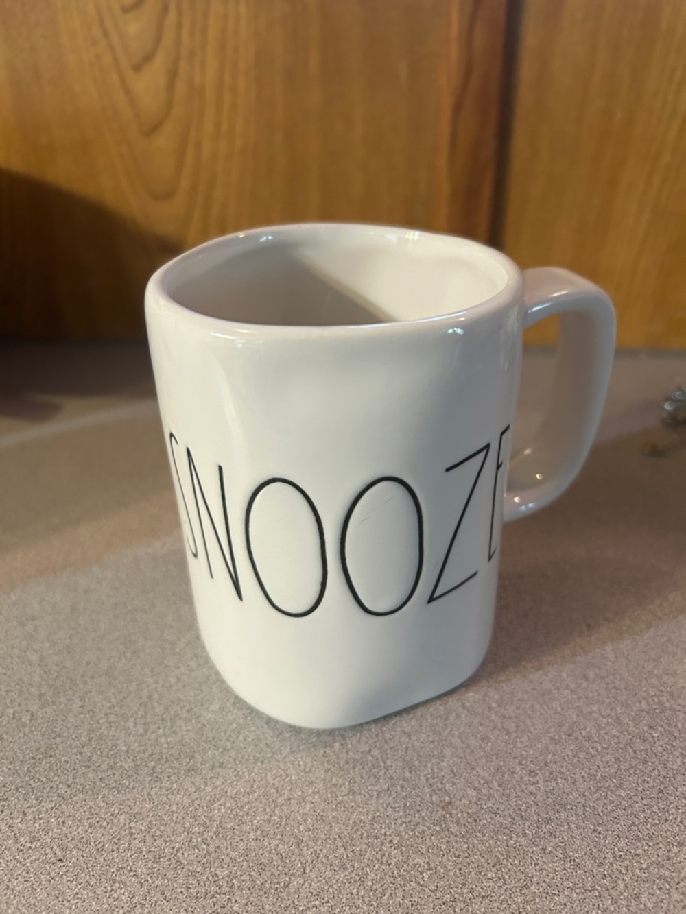 Rae Dunn Ceramic SNOOZE Mug
